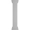 Ekena Millwork 8"W x 48"H Plain Newel Post with Peaked Capital & Base Trim (Installation kit included) NWL08X48PLP0B0 - alternate 8